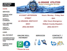 Tablet Screenshot of lagrangeutilities.com